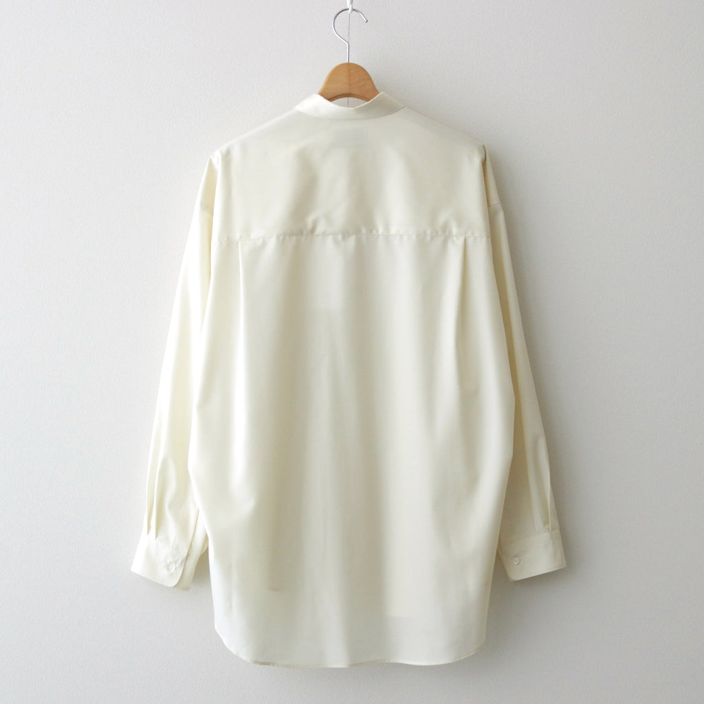Fine Wool Tropical Oversized Regular Collar Shirt #KINARI [GM241-50040]