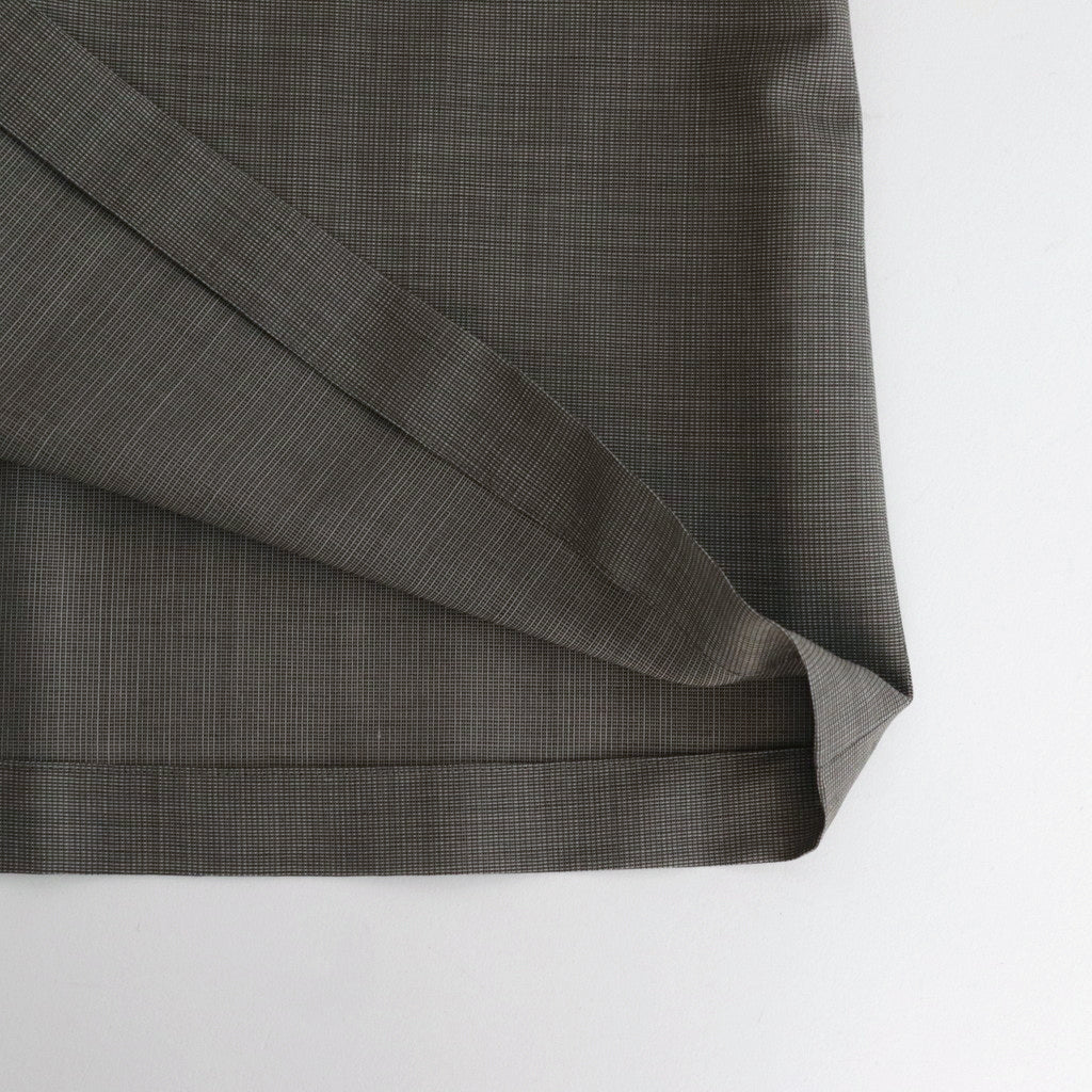 TROPICAL WOOL KID MOHAIR DRESS #GRAY CHECK [A24SD07WM]