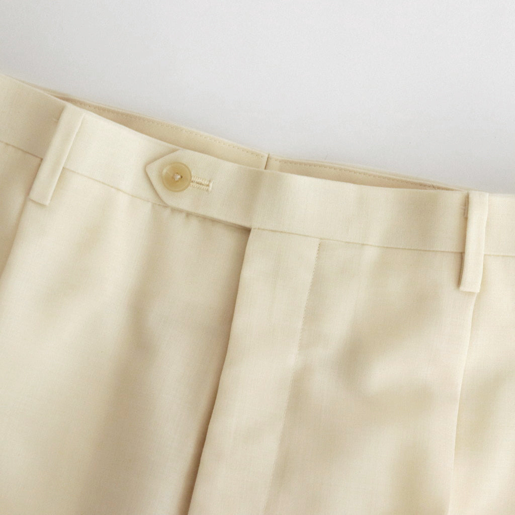 TROPICAL WOOL KID MOHAIR SLACKS #IVORY [A24SP03WM]