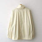 HARD TWIST POLYESTER SATIN LAMINATE ZIP BLOUSON #LIGHT BEIGE [A24SB02SL]