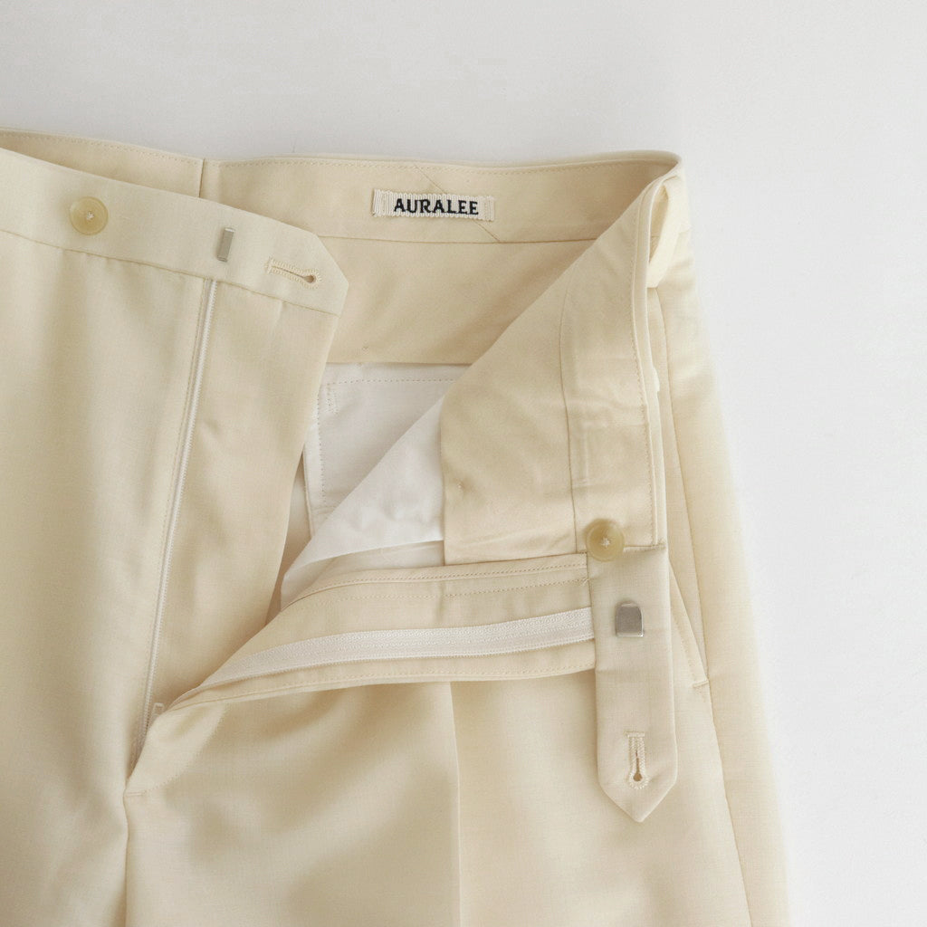 TROPICAL WOOL KID MOHAIR SLACKS #IVORY [A24SP03WM] - ciacura 三重