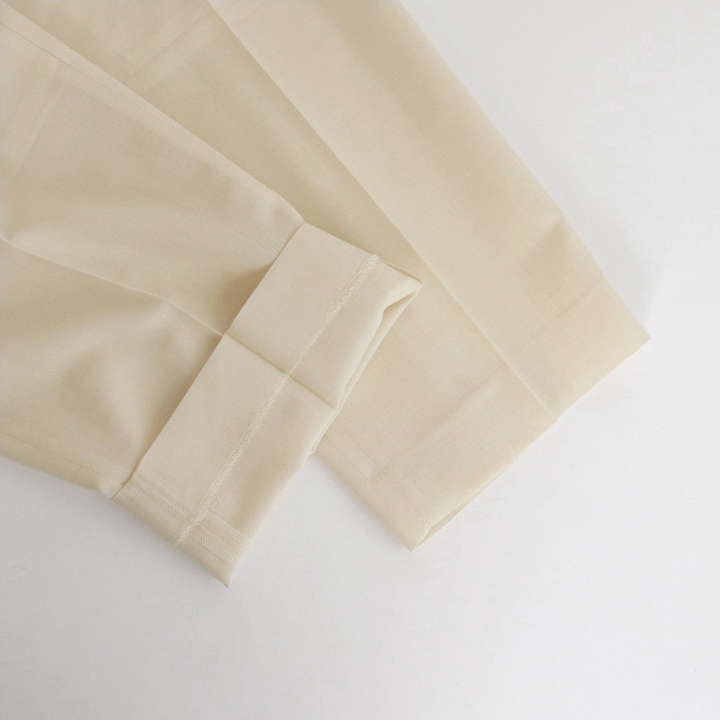 TROPICAL WOOL KID MOHAIR SLACKS #IVORY [A24SP03WM]