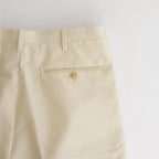TROPICAL WOOL KID MOHAIR SLACKS #IVORY [A24SP03WM]