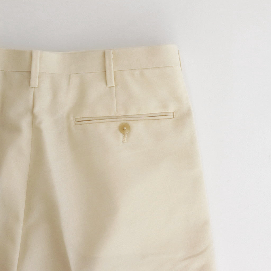 TROPICAL WOOL KID MOHAIR SLACKS #IVORY [A24SP03WM]