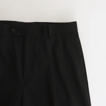 LIGHT WOOL MAX GABARDINE TWO-TUCK SLACKS #TOP BLACK [A24SP03MG]