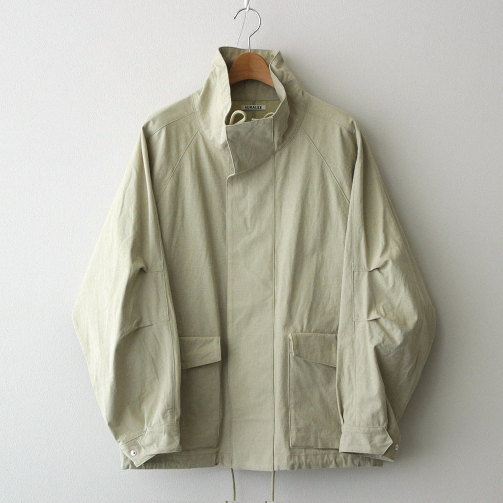 WASHED HARD TWIST CANVAS BLOUSON #KHAKI BEIGE [A24SB01OC]