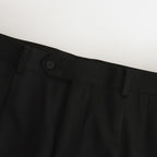LIGHT WOOL MAX GABARDINE TWO-TUCK SLACKS #TOP BLACK [A24SP03MG]