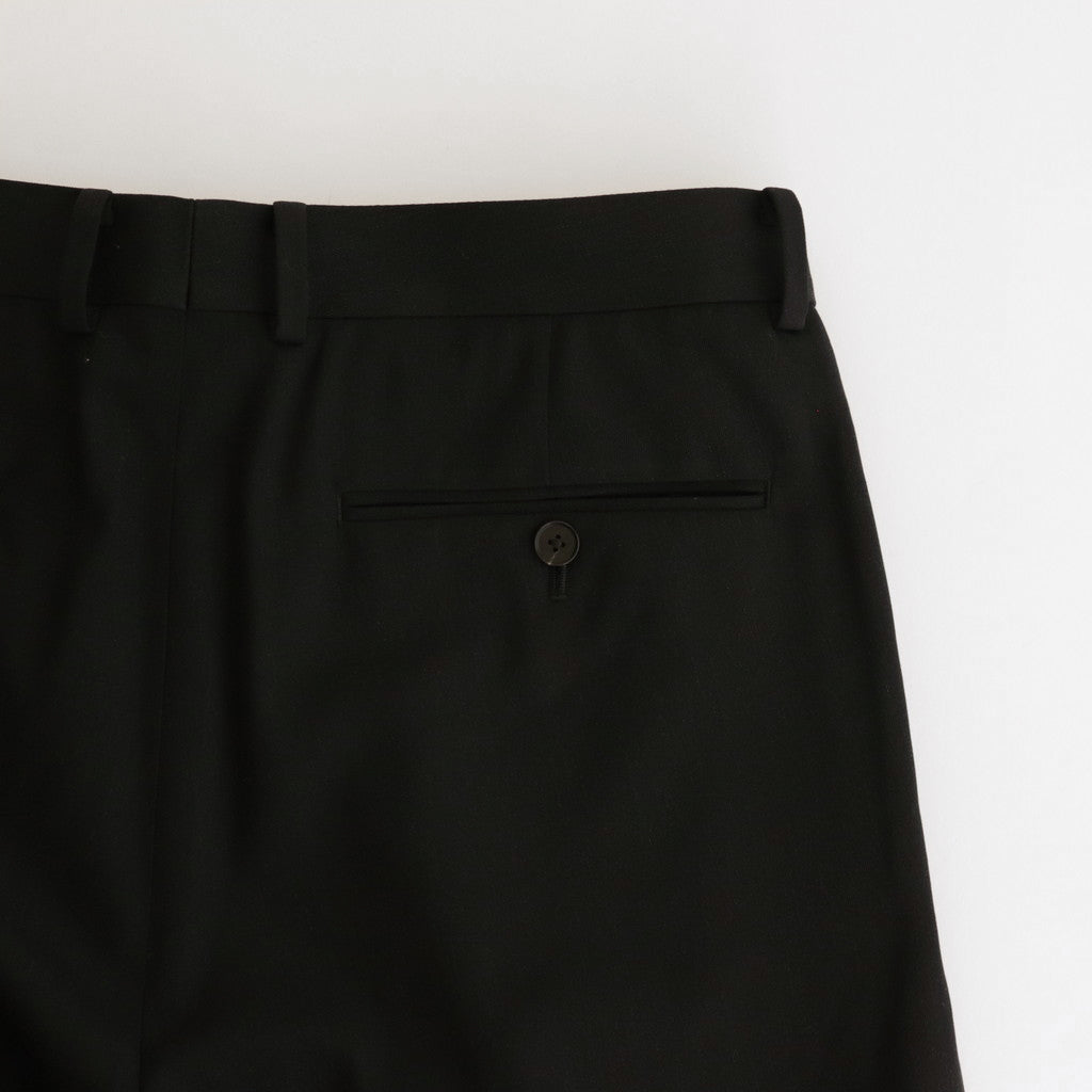 LIGHT WOOL MAX GABARDINE TWO-TUCK SLACKS #TOP BLACK [A24SP03MG]