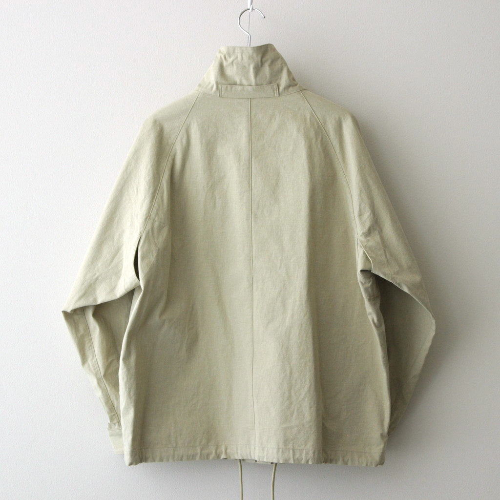 WASHED HARD TWIST CANVAS BLOUSON #KHAKI BEIGE [A24SB01OC]