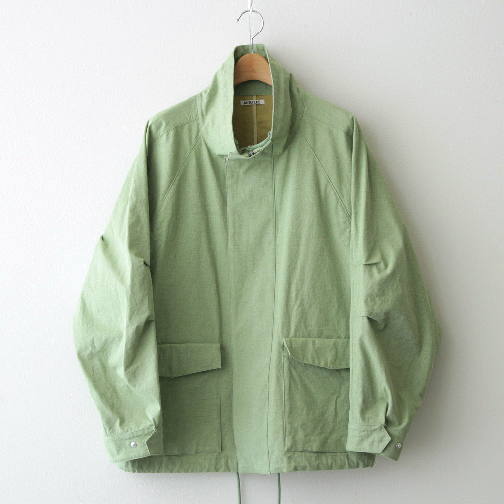WASHED HARD TWIST CANVAS BLOUSON #GREEN [A24SB01OC]