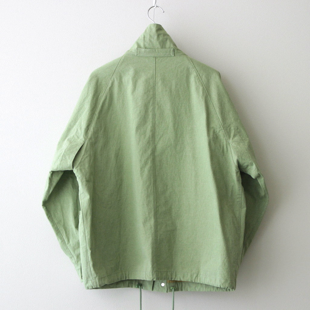 WASHED HARD TWIST CANVAS BLOUSON #GREEN [A24SB01OC]