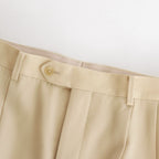 LIGHT WOOL MAX GABARDINE TWO-TUCK SLACKS #IVORY [A24SP03MG]