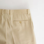 LIGHT WOOL MAX GABARDINE TWO-TUCK SLACKS #IVORY [A24SP03MG]
