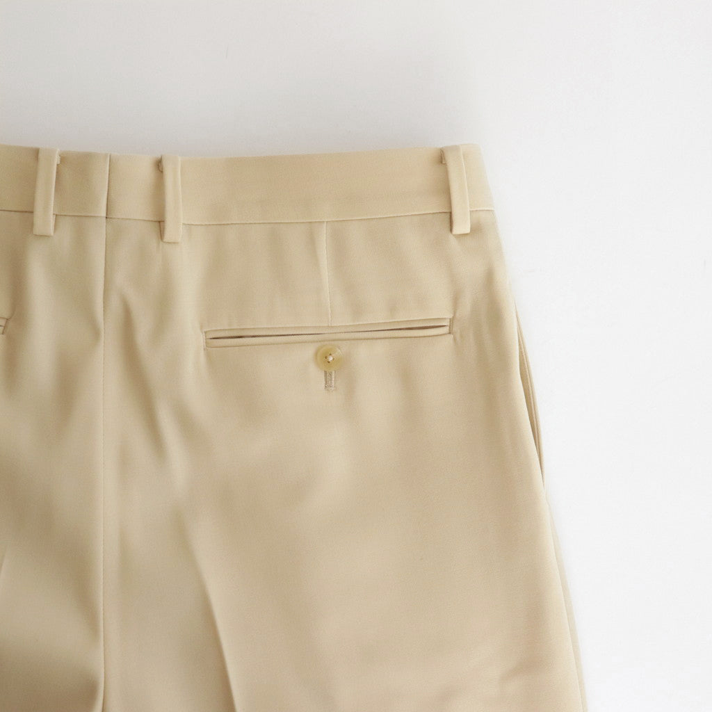 LIGHT WOOL MAX GABARDINE TWO-TUCK SLACKS #IVORY [A24SP03MG]