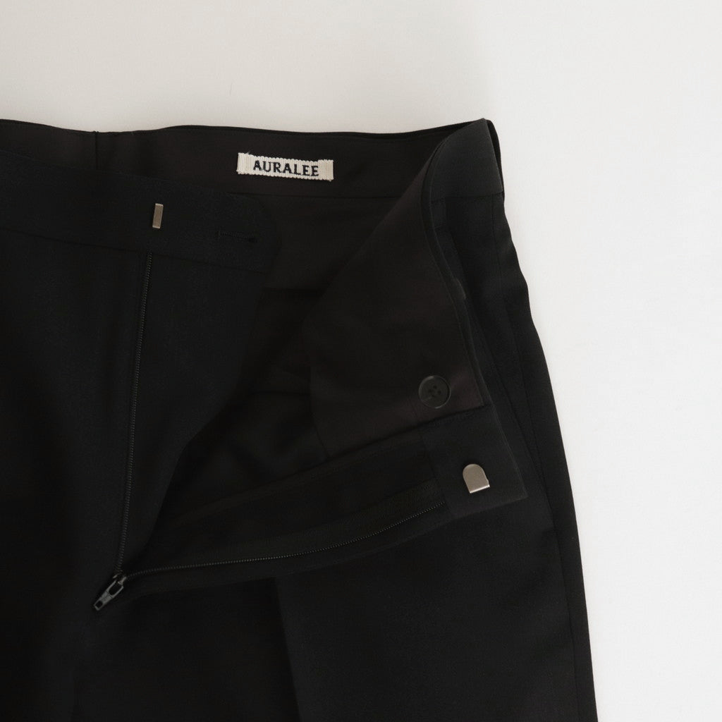 LIGHT WOOL MAX GABARDINE SLACKS #TOP BLACK [A24SP02MG]