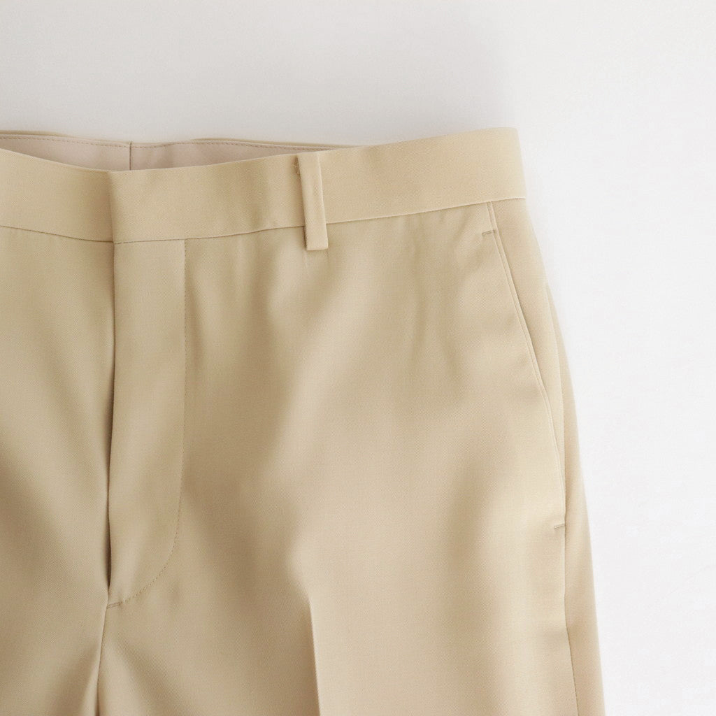LIGHT WOOL MAX GABARDINE SLACKS #IVORY [A24SP02MG]