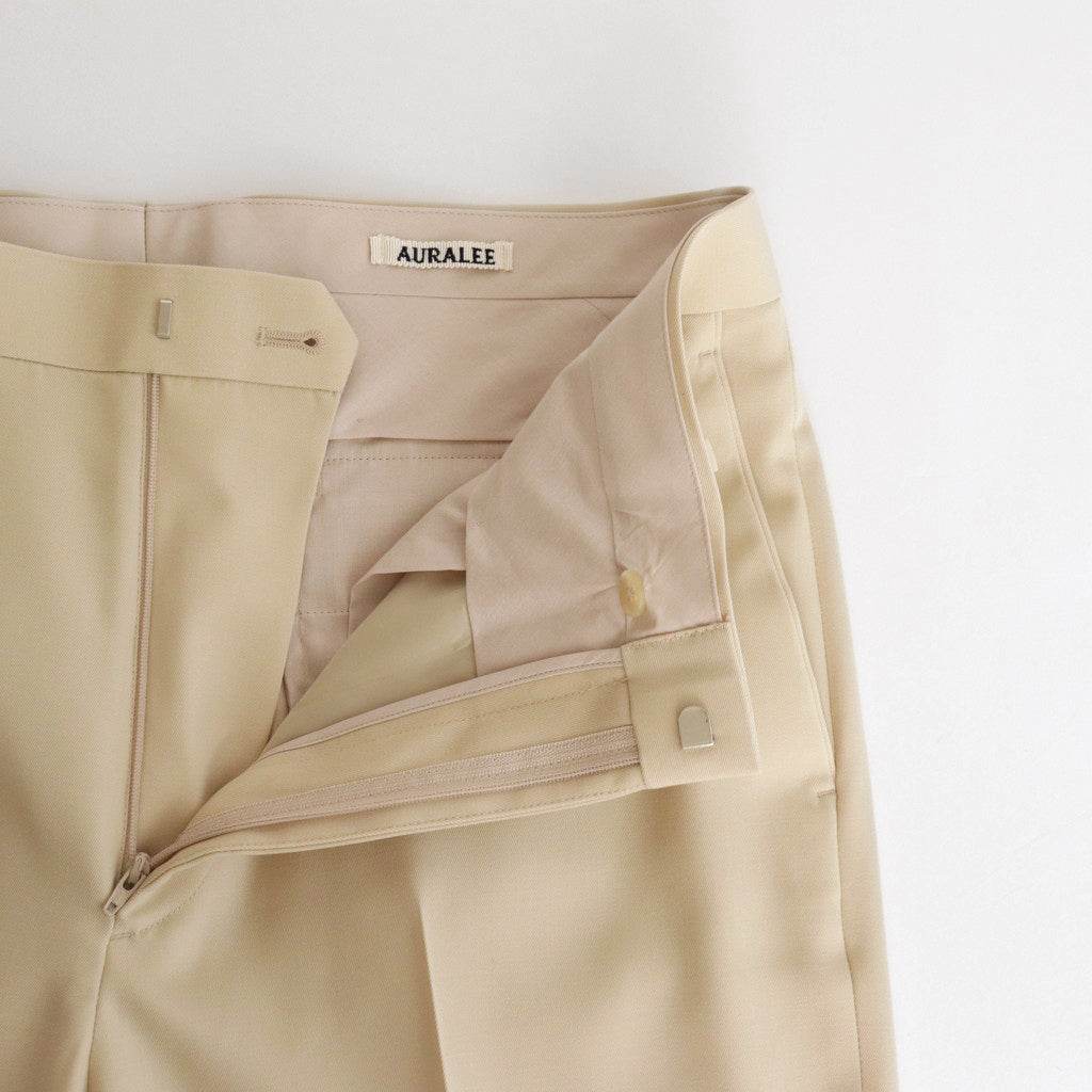 LIGHT WOOL MAX GABARDINE SLACKS #IVORY [A24SP02MG]