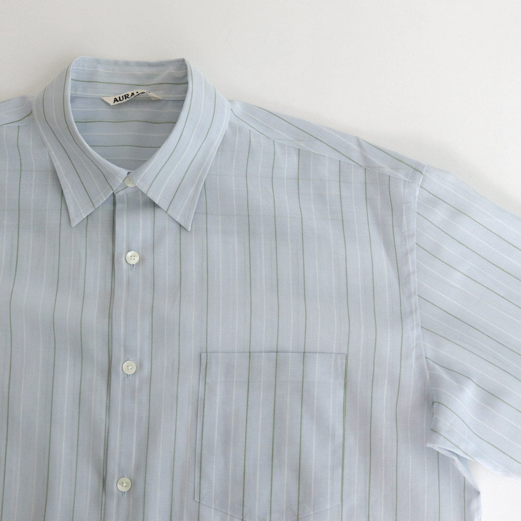 HARD TWIST FINX ORGANDY STRIPE SHIRT #LIGHT BLUE STRIPE [A24SS04OS]