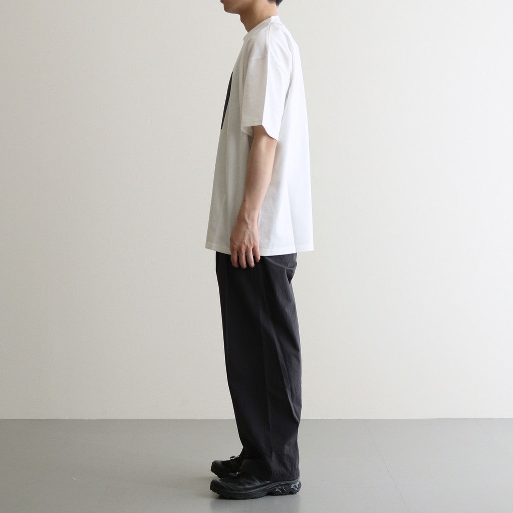 WINDPROOF NYLON WIDE EASY TROUSERS #DARK GREY KHAKI [ST.813