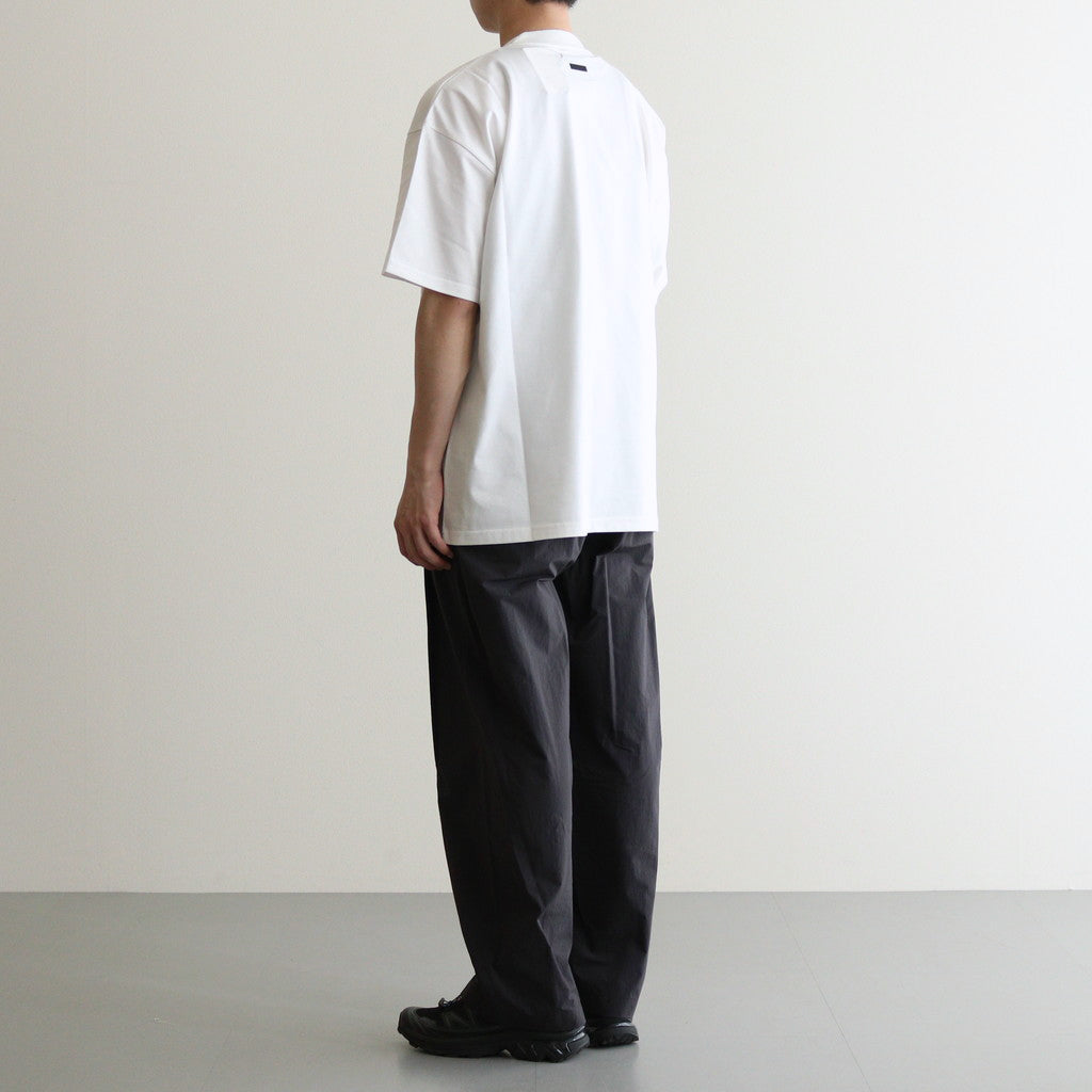 WINDPROOF NYLON WIDE EASY TROUSERS #DARK GREY KHAKI [ST.813]