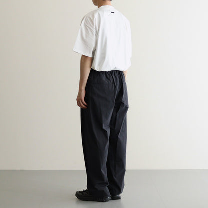 WINDPROOF NYLON WIDE EASY TROUSERS #BLACK [ST.813]