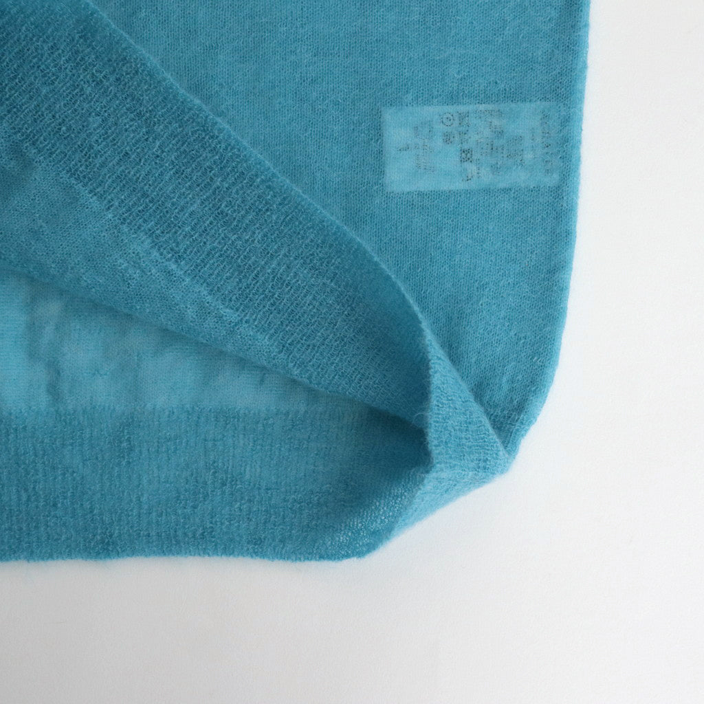 KID MOHAIR SHEER KNIT TEE #TURQUOISE BLUE [A24ST04FG]