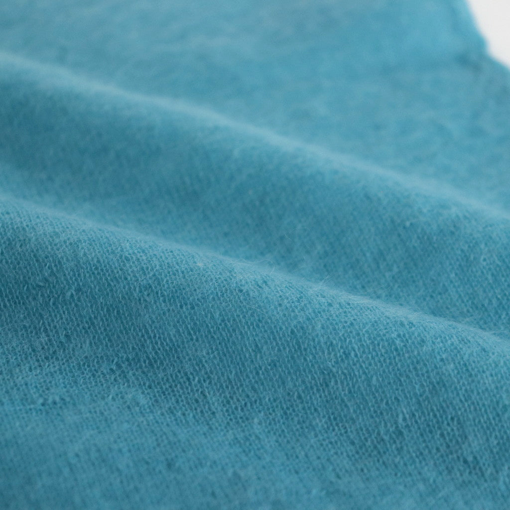 KID MOHAIR SHEER KNIT TEE #TURQUOISE BLUE [A24ST04FG]