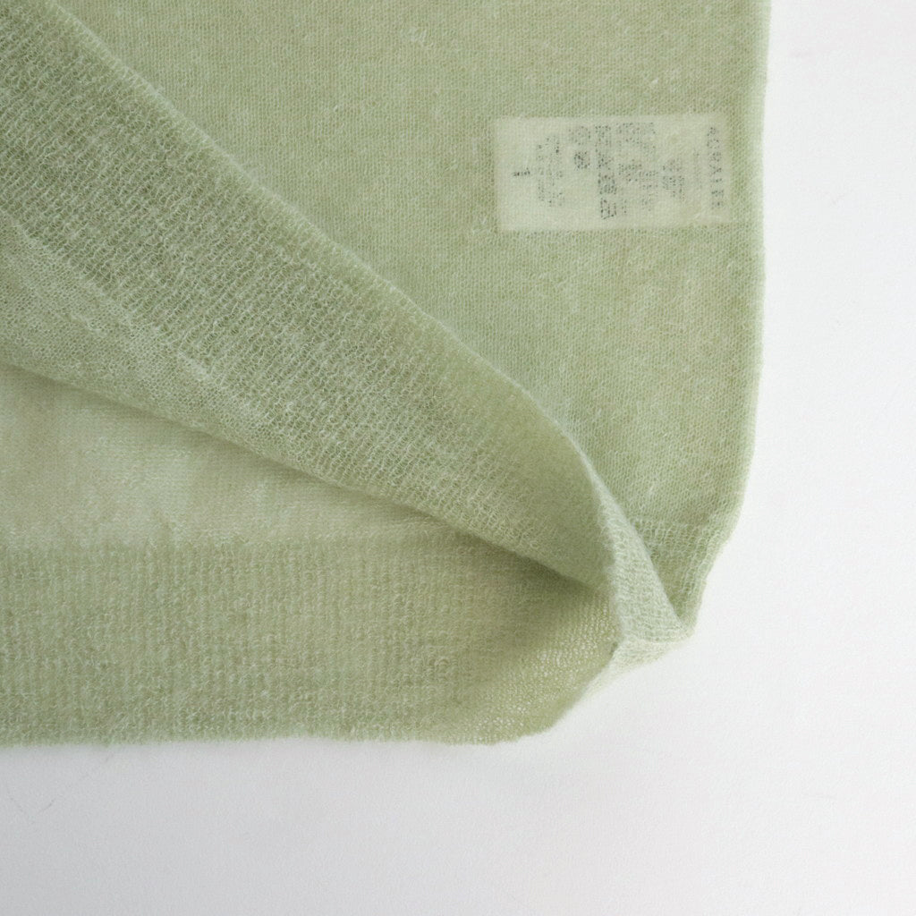 KID MOHAIR SHEER KNIT TEE #LIGHT GREEN [A24ST04FG]