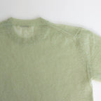KID MOHAIR SHEER KNIT TEE #LIGHT GREEN [A24ST04FG]