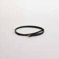 LEATHER NARROW LONG BELT #BLACK [A24SB03RP-W]