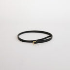 LEATHER NARROW LONG BELT #BLACK [A24SB03RP-W]