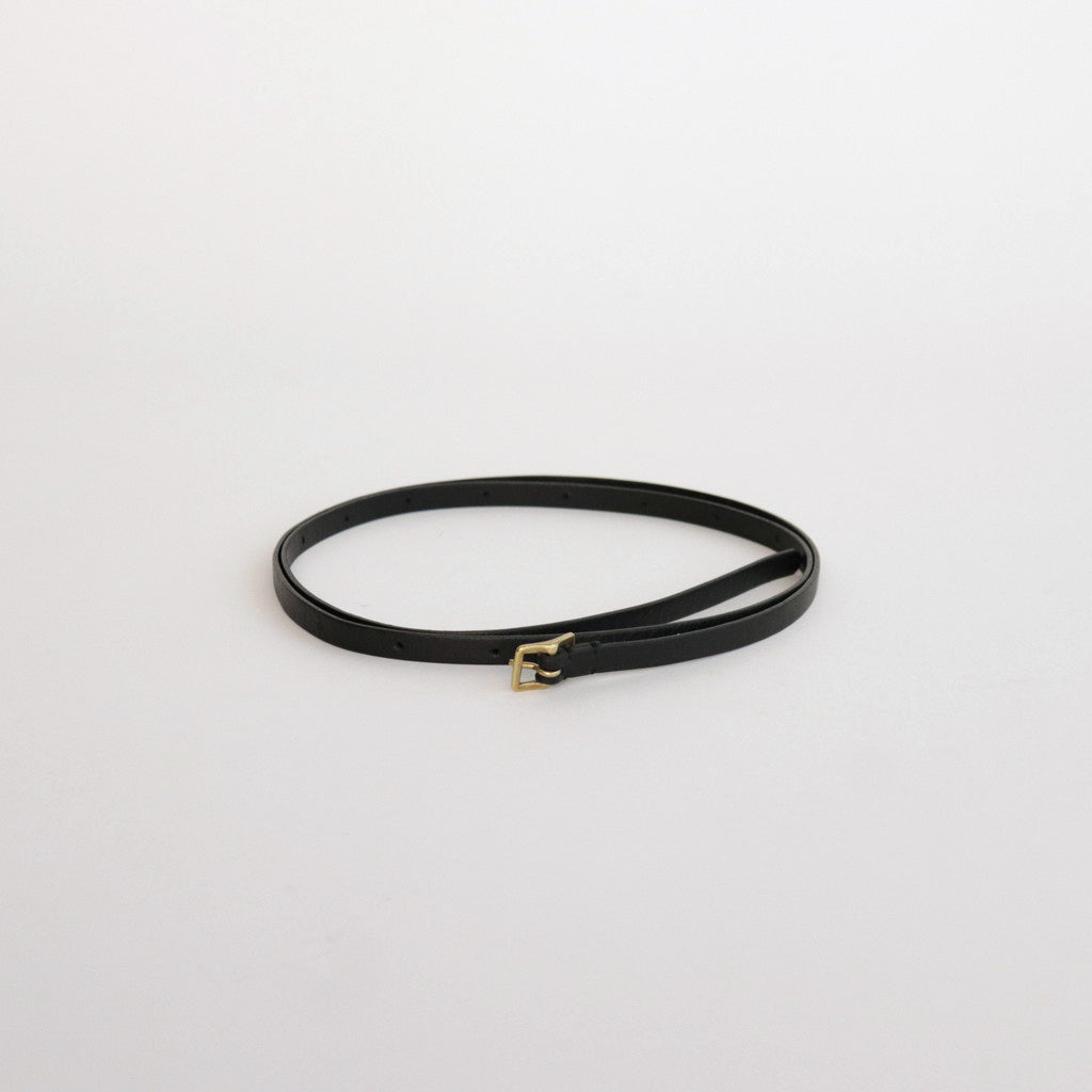 LEATHER NARROW LONG BELT #BLACK [A24SB03RP-W]