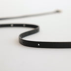 LEATHER NARROW LONG BELT #BLACK [A24SB03RP-W]