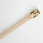 LEATHER NARROW LONG BELT #BEIGE [A24SB03RP-W]