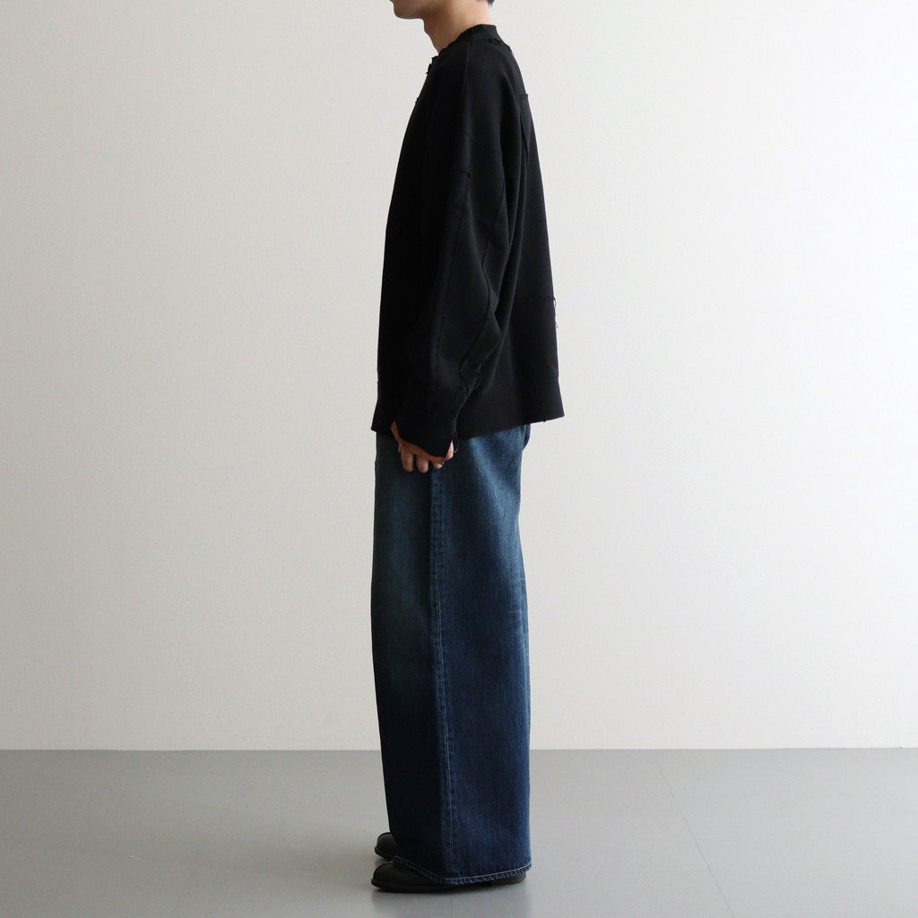 OVERSIZED REBUILD SWEAT LS #BLACK [ST.838]