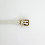 LEATHER NARROW LONG BELT #WHITE [A24SB03RP-W]