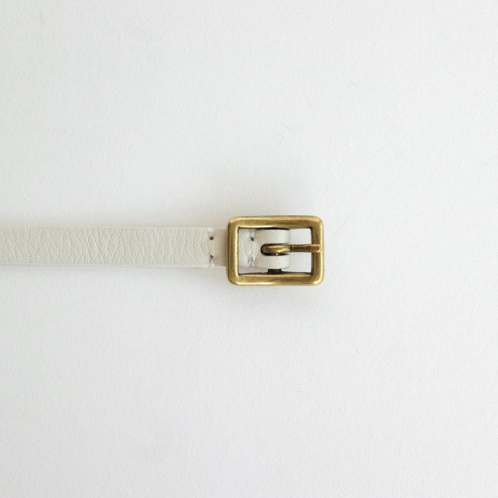 LEATHER NARROW LONG BELT #WHITE [A24SB03RP-W]