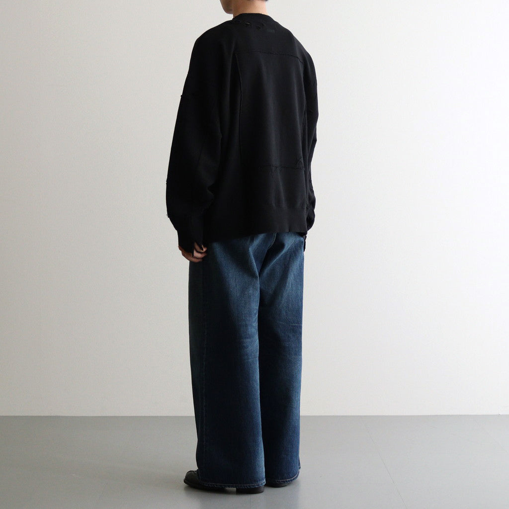 OVERSIZED REBUILD SWEAT LS #BLACK [ST.838]