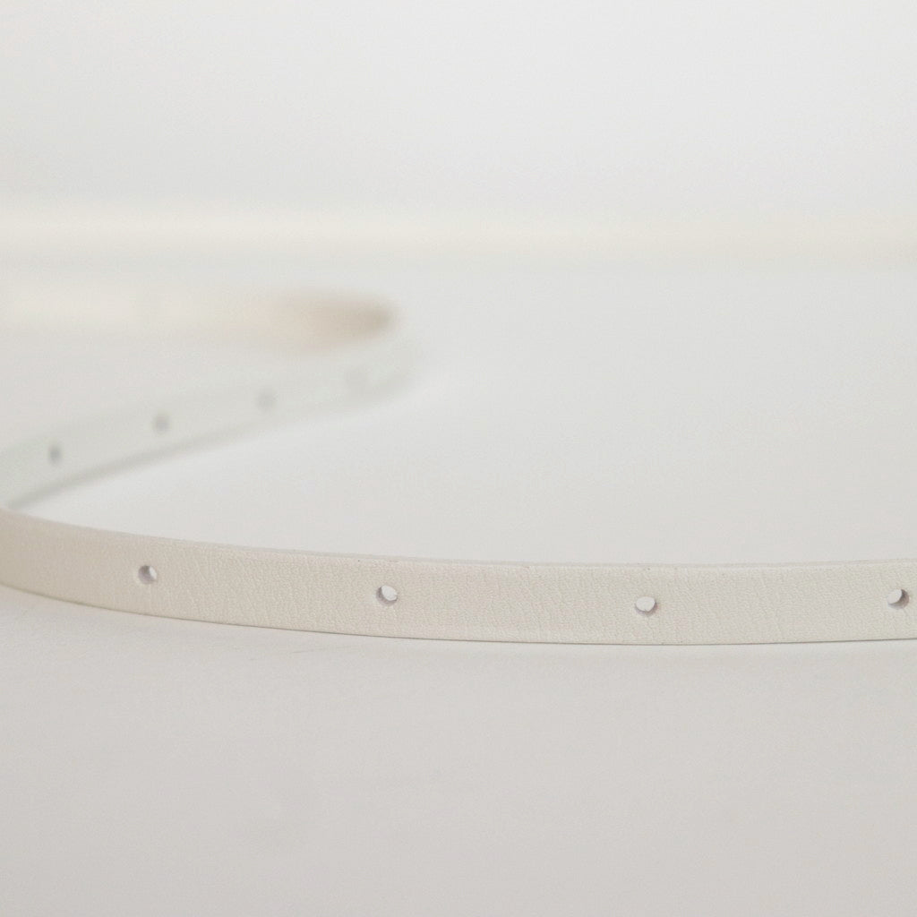 LEATHER NARROW LONG BELT #WHITE [A24SB03RP-W]
