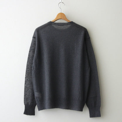 KID MOHAIR SHEER KNIT P/O #DARK GRAY [A24SP02FG]