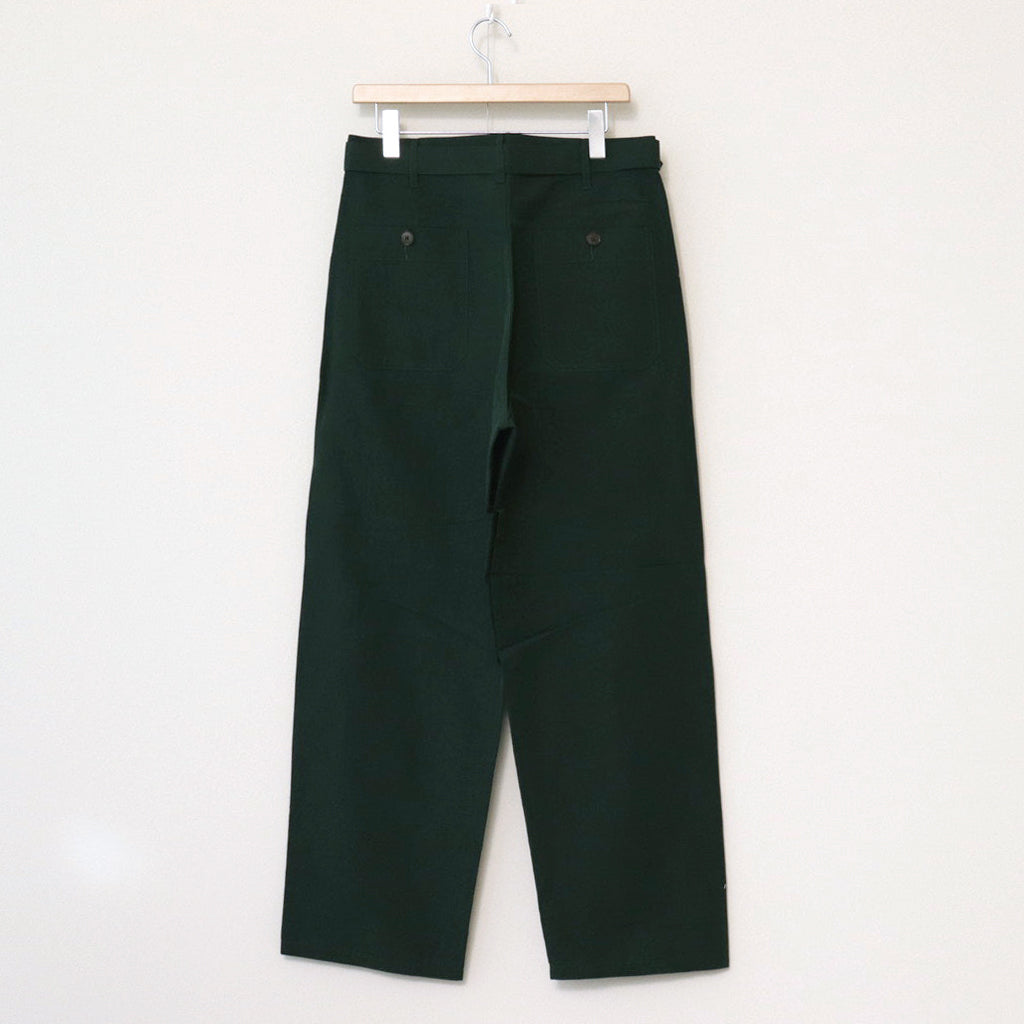 HIGH DENSITY FINX LINEN WEATHER PANTS #DARK GREEN [A24SP03LW]