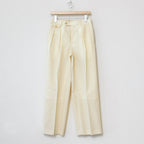TROPICAL WOOL KID MOHAIR SLACKS #IVORY [A24SP05WM]