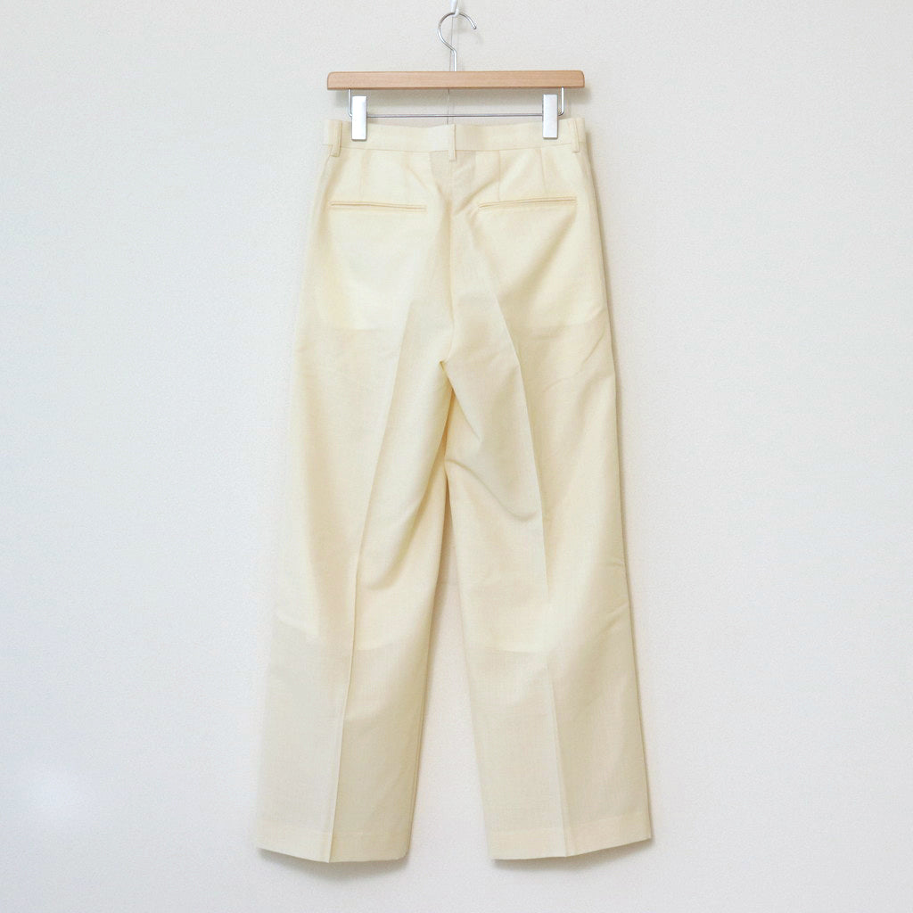 TROPICAL WOOL KID MOHAIR SLACKS #IVORY [A24SP05WM]