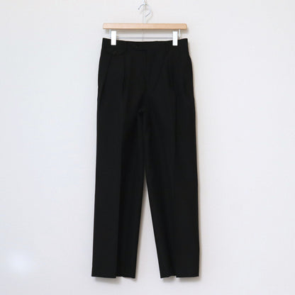 TROPICAL WOOL KID MOHAIR SLACKS #BLACK [A24SP05WM]