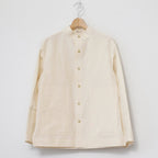 HIGH DENSITY FINX LINEN WEATHER SHIRT BLOUSON #ECRU [A24SS01LW]