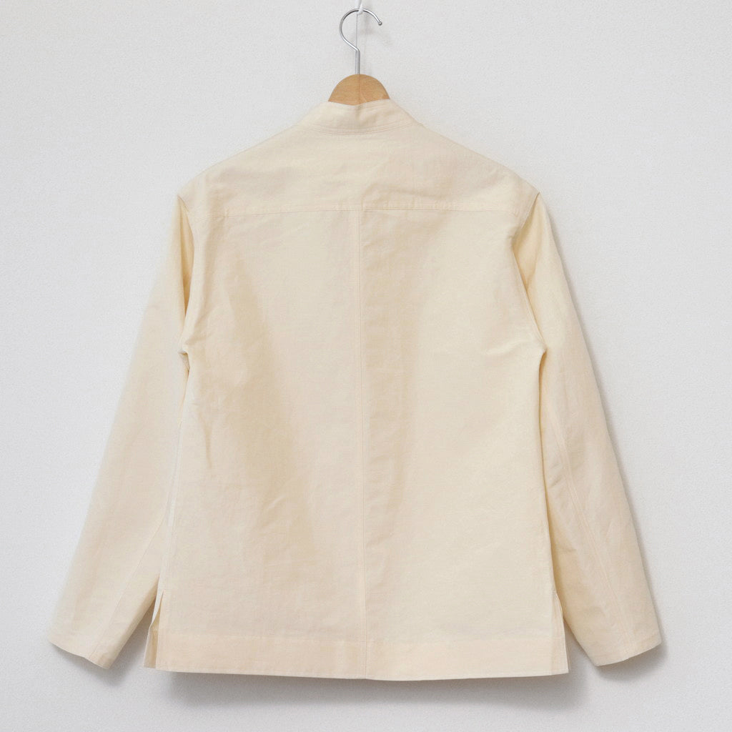 HIGH DENSITY FINX LINEN WEATHER SHIRT BLOUSON #ECRU [A24SS01LW]