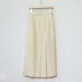 TROPICAL WOOL KID MOHAIR PLEATED SKIRT #IVORY [A24SS06WM]