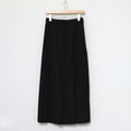 TROPICAL WOOL KID MOHAIR PLEATED SKIRT #BLACK [A24SS06WM]