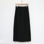 TROPICAL WOOL KID MOHAIR PLEATED SKIRT #BLACK [A24SS06WM]