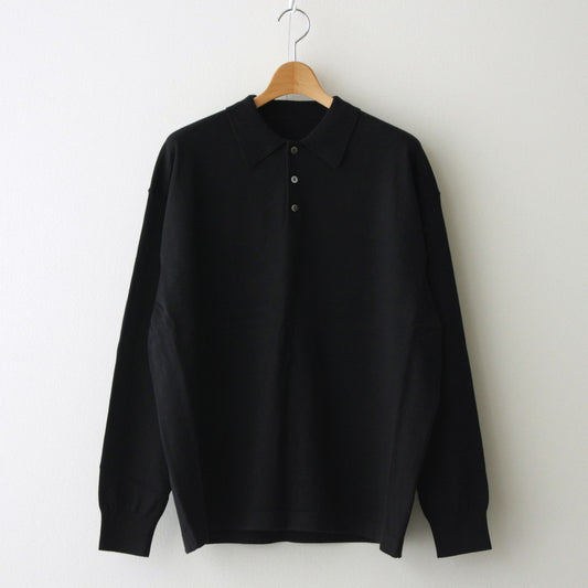 L/S Knit Polo #Black [2401-021]